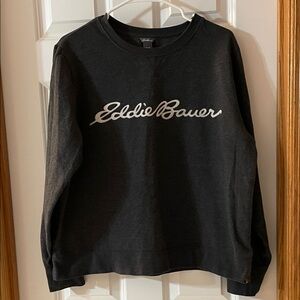 Eddie Bauer Sweatshirt with White Script Logo Size L